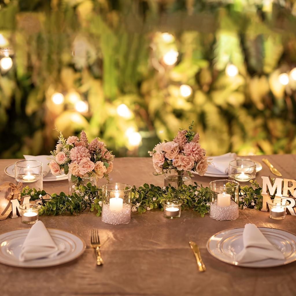 Vasi cilindrici in acrilico per centrotavola, 2 portacandele piccoli trasparenti, vasi galleggianti per candele, decorazioni natalizie, confezione multipla per fiori