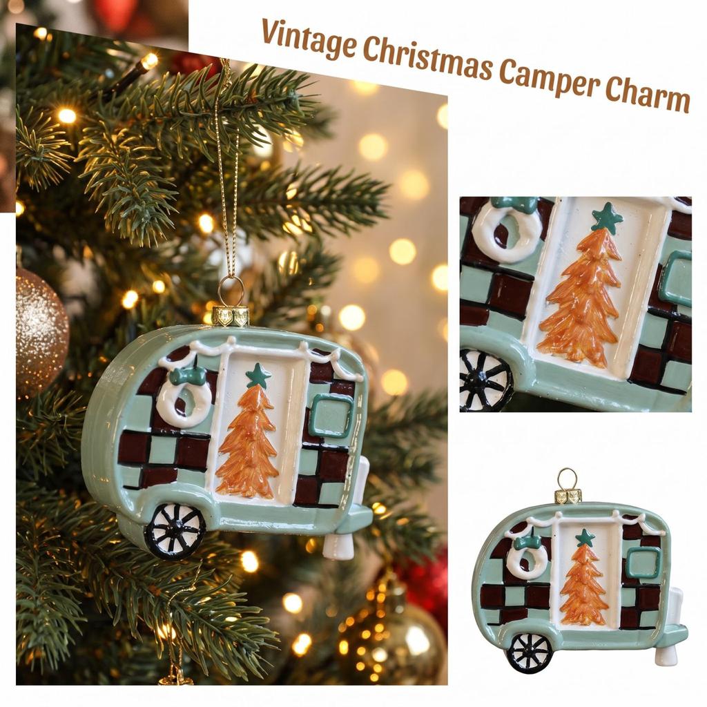 Green and Plastic Christmas Tree Hanging Ornament for Holiday Party Decoration