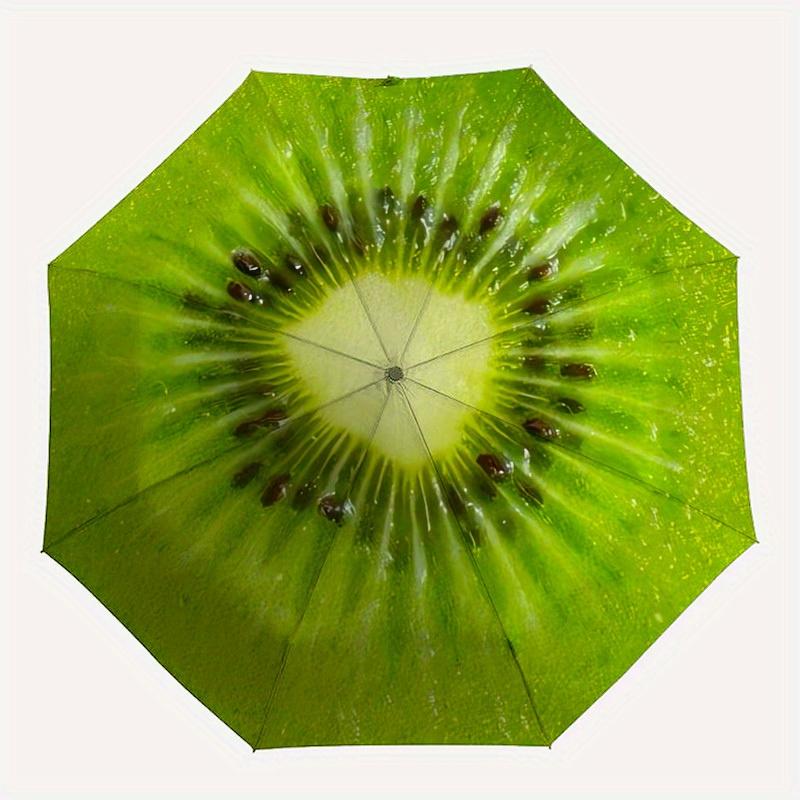 1pc Kiwi Fruit Slice Umbrella with Plastic Handle,Suitable for All Seasons Home Travel Outdoor UmbrellaM893