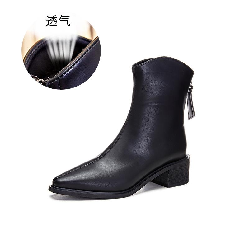 

Новые остроносые ботинки 2025 осень толстый каблук ботинки Мартин женские повседневные ковбойские сапоги женские универсальные ботинки женские ретро женские ботинки 40