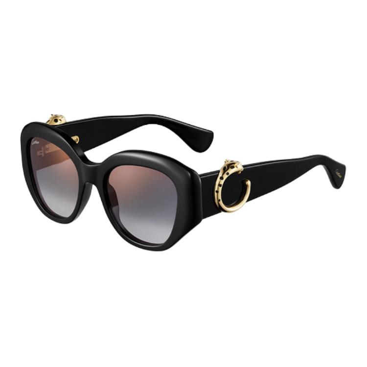 

Cartier Oval Frame Sunglasses Unisex sunglasses Black ESW00714 53,Black