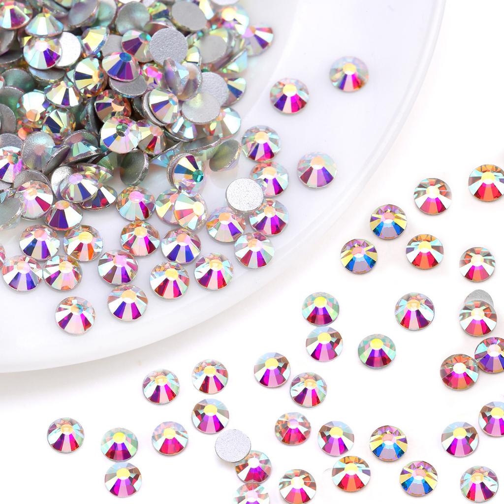 Pujiang Crystal Rhinestone Skleněné ploché dno Diamond Oblečení Doplňky Kulatý vrták na nehty DIY Náušnice Taška Samolepka Vrtačka