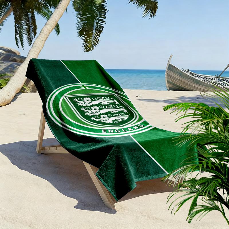 England Football Print Beach Towel, Large Soft Quick Dry Towel for Beach Camping Swimming