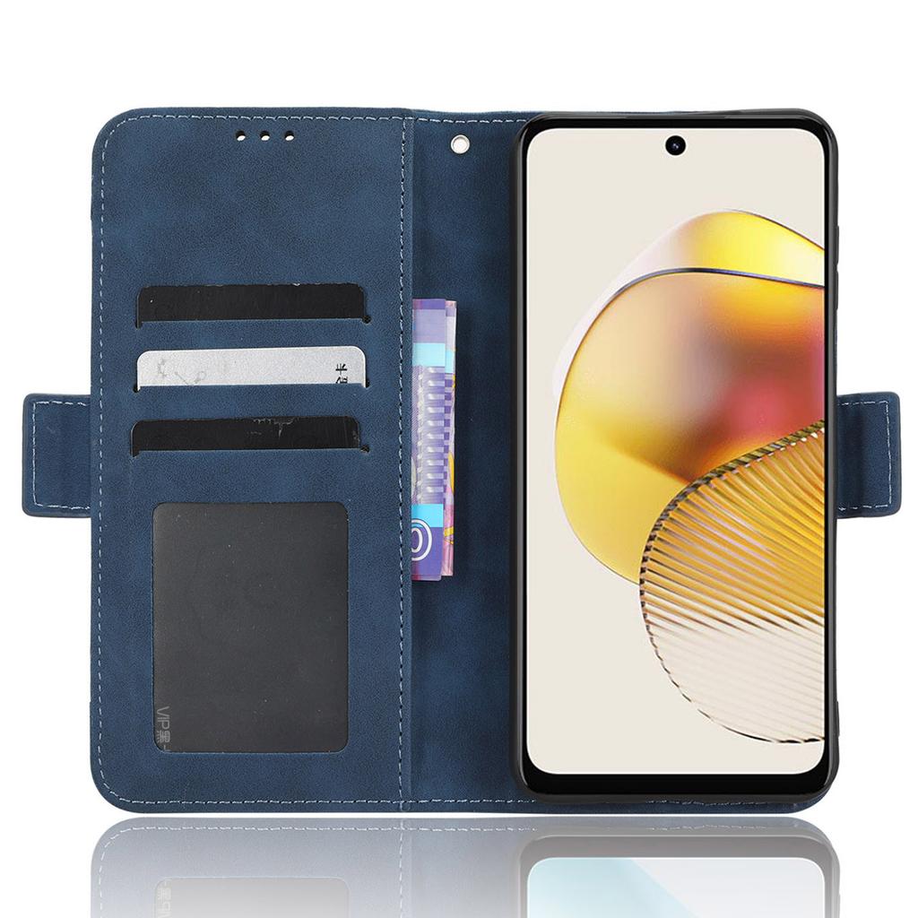 For Motorola Moto G53 5G PU Leather Wallet Stand Cover Multiple Card Slots Shockproof Phone Case