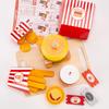 Children'S Early Education Puzzle Wooden Hamburger French Fries Coke Set Combination Simulation Play House Toy