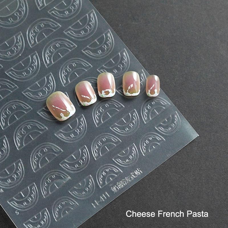 Flocon de neige creux transparent Feux d'artifice Cheval Autocollants pour ongles Pochoir aérographe Année du Cheval Série Nouvel An Décoration Autocollant pour ongles