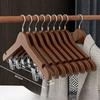 Rutschfeste Massivholz Kleiderbügel für Herren Rutschfest Luxus Hosen Kleiderständer für zum Aufhängen von Kleidern Röcken mit Haken