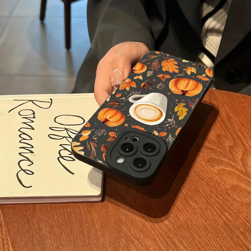 Autumn Pumpkin Coffer Phone Case For iPhone 17 16 15 14 13 12 11 Pro Max 17 Air 16E XS X XR 7 8 Plus SE Shockproof Soft Cover