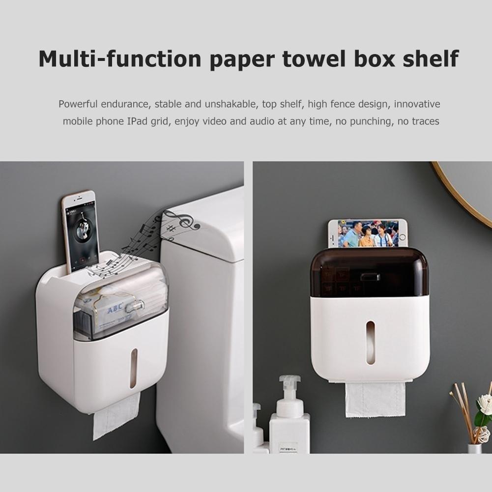 Waterproof Toilet Paper Holder Creative Roll Towels Box Shelf Kitchen Bathroom