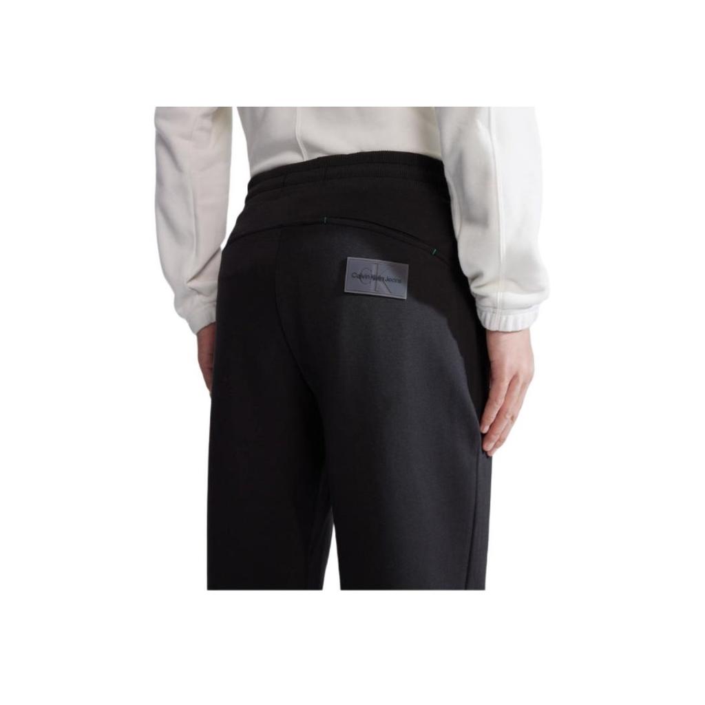Calvin Klein Minimalist Letter Print Cuffed Knit Sweatpants Men Bottoms Space-Black J324398-BEH