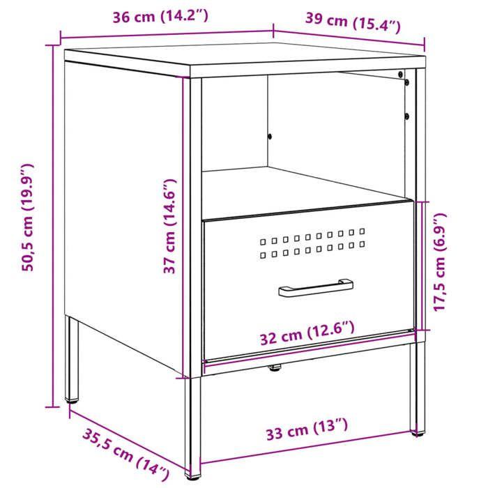VidaXL Bedside Table, Bedside Cabinet with Legs, Nightstand with Compartment, Bedroom Nightstand, White 843064