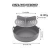 Food-grade 3 Grids Oven Tray Multi-color Divided Airfryer Basket Silicone Air Fryer Liners  Home