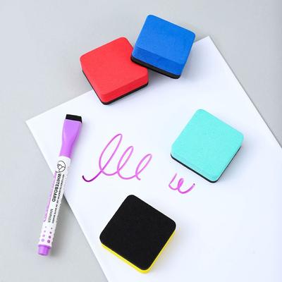 Square Whiteboard Eraser Multi-color Marker Cleaner Cartoon Whiteboard Dry Eraser School Office