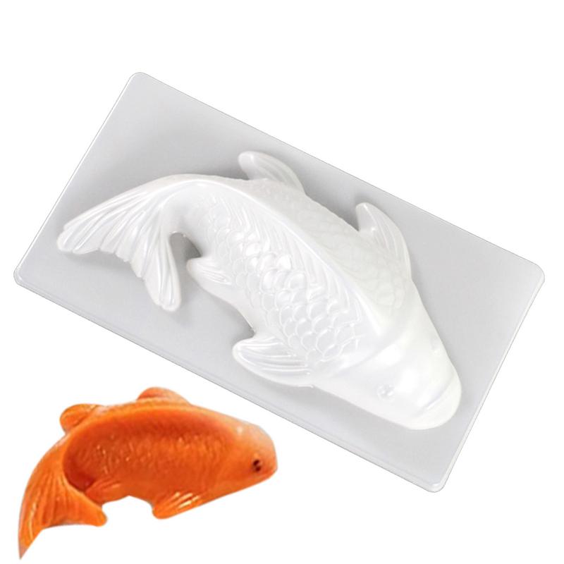 Fish Mold 3D Koi Fish Shape Plastic Cake Chocolate Jelly Mould DIY Soap Handmade Sugarcraft Mold Baking Molds