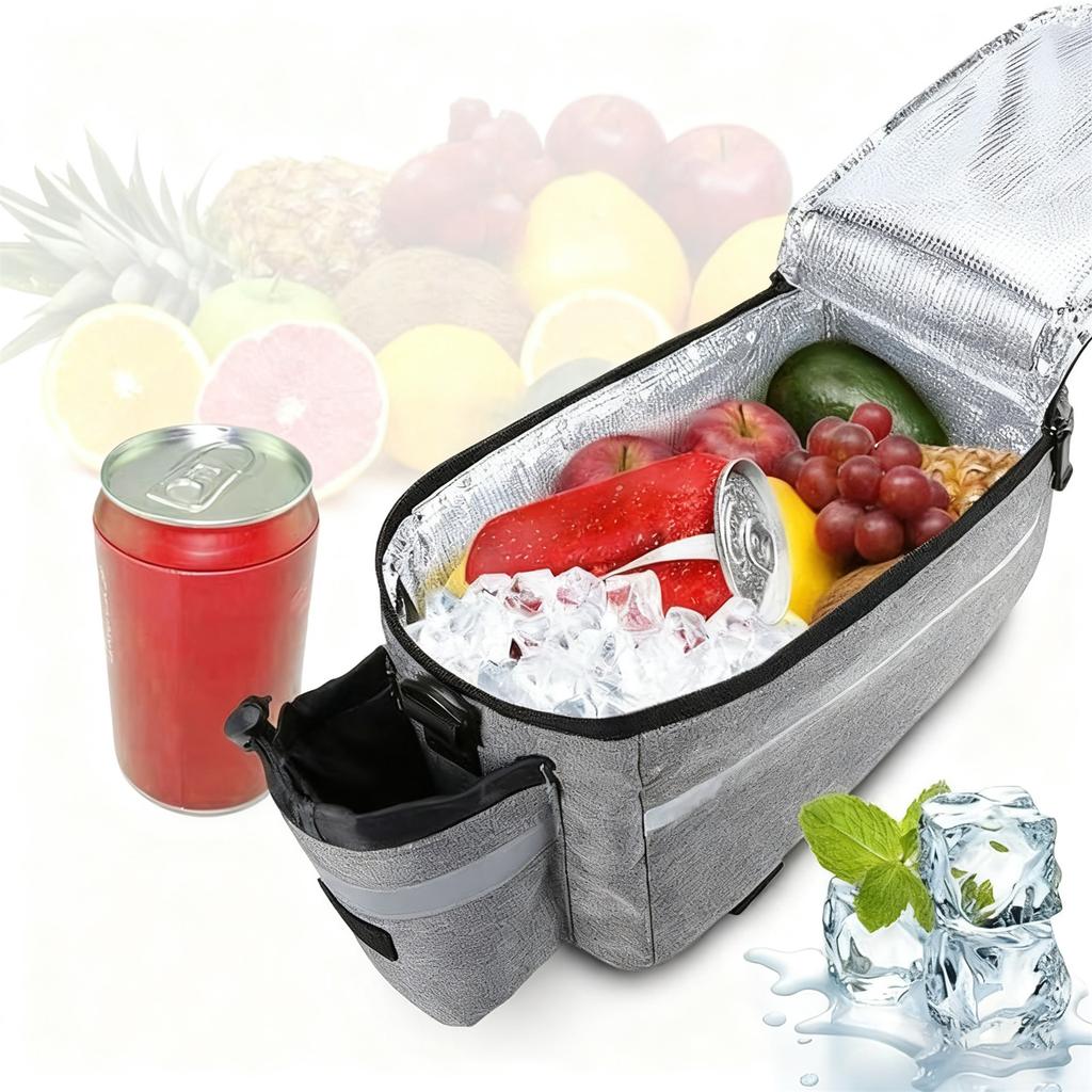 Bike Panniers Bike Trunk G Insulated G for Warm/Cool Items,  Rear Rack Storage Luggage  Seat Multifunctional Insulated Trunk Cooler