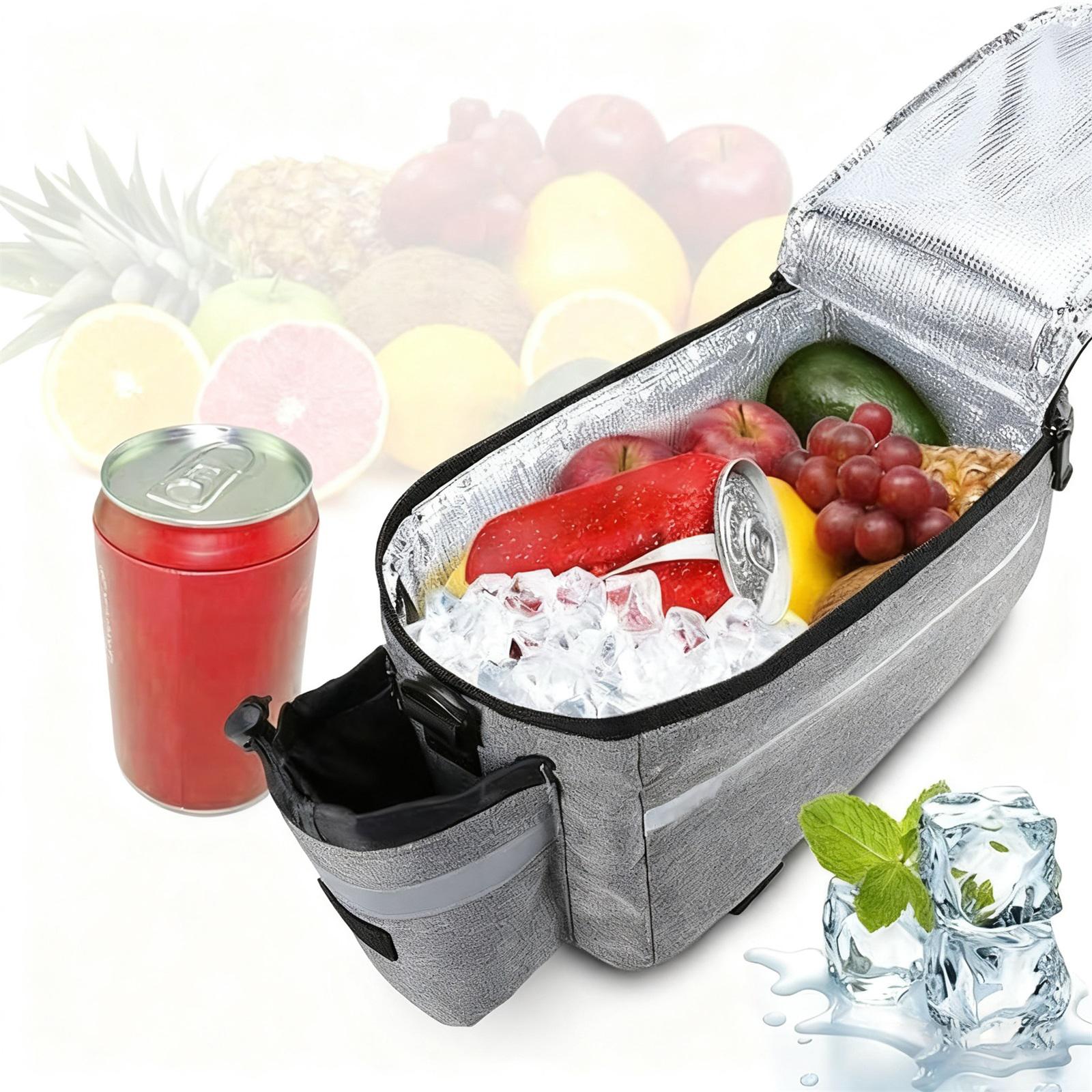 

Bike Panniers Bike Trunk g Insulated g for Warm/Cool Items, Rear Rack Storage Luggage Seat Multifunctional Insulated Trunk Cooler One Size