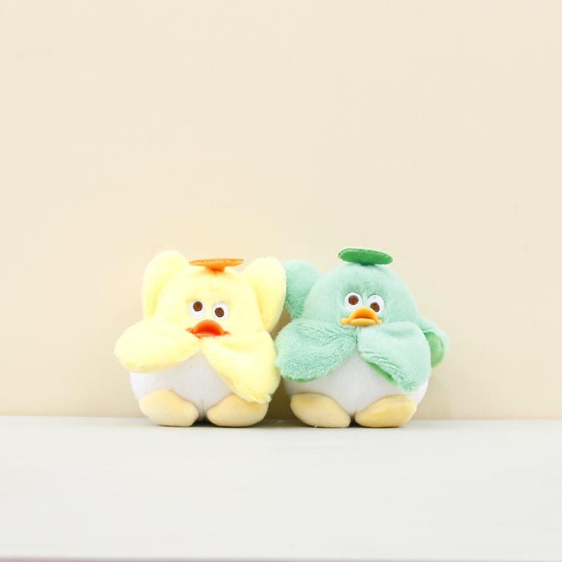 Adorable Plush Banana Duck Keychain Toy Soft Pp Cotton Stuffed Animal Accessory