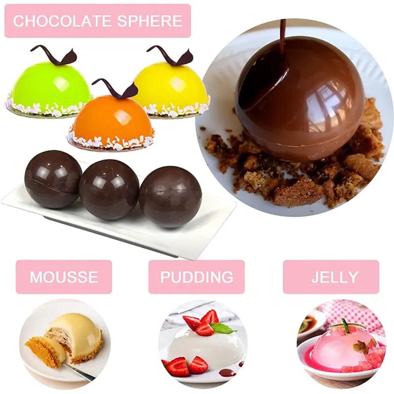 3D Round Half Sphere Silicone Mold for Cake DIY Baking Chocolate Eco-Friendly Cake Mold