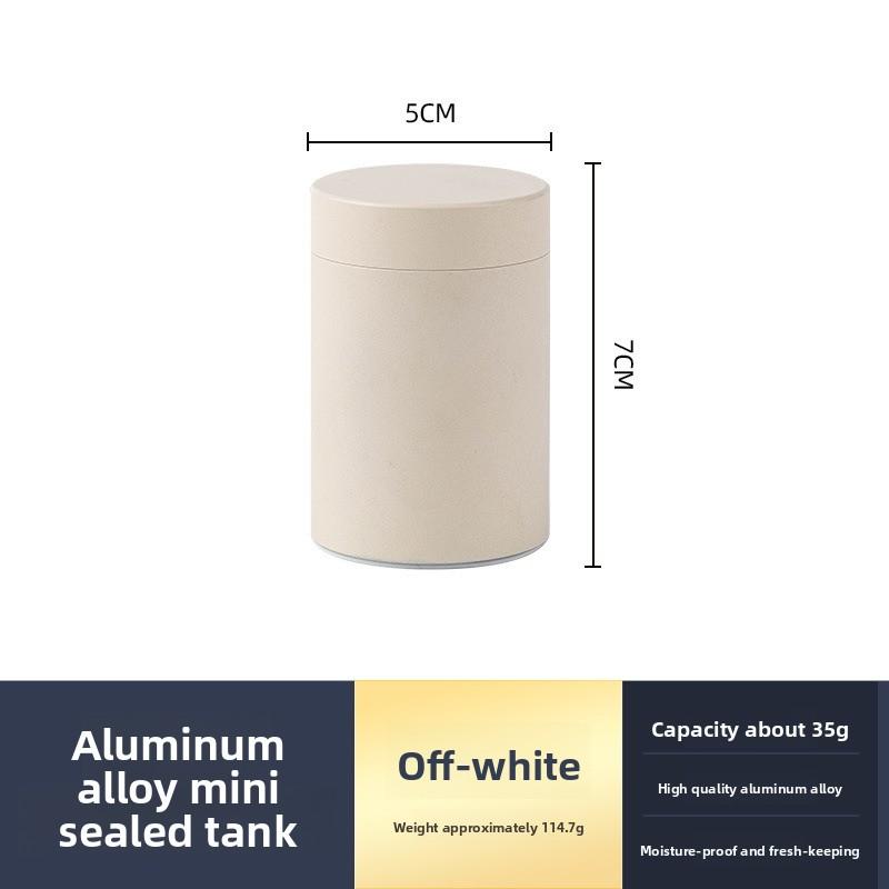 Tragbarer, versiegelter Kaffeebohnen-Aufbewahrungsbehälter, Mini-Teedose aus Aluminiumlegierung, Aufbewahrungsbox für Reisen und Outdoor