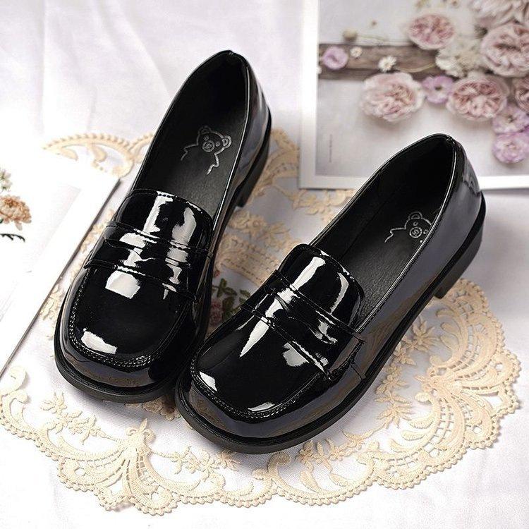 Japanese Retro Middle Heel Student Uniform Shoes Women's Summer 2025 New Models Increase British Style Small Leather Shoes College Style