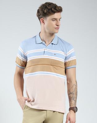 Mens Striped Collar Neck Tshirt