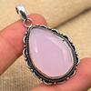 Faceted Pink Chalcedony Gemstone Handmade 925 Sterling Silver Pretty Pendant For Gift