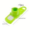 5pcs Multi-Functional Garlic Press, Ginger Grinder, Grater, Slicer, Cutter - Premium Kitchen Cooking Tool Utensils with Easy Planer