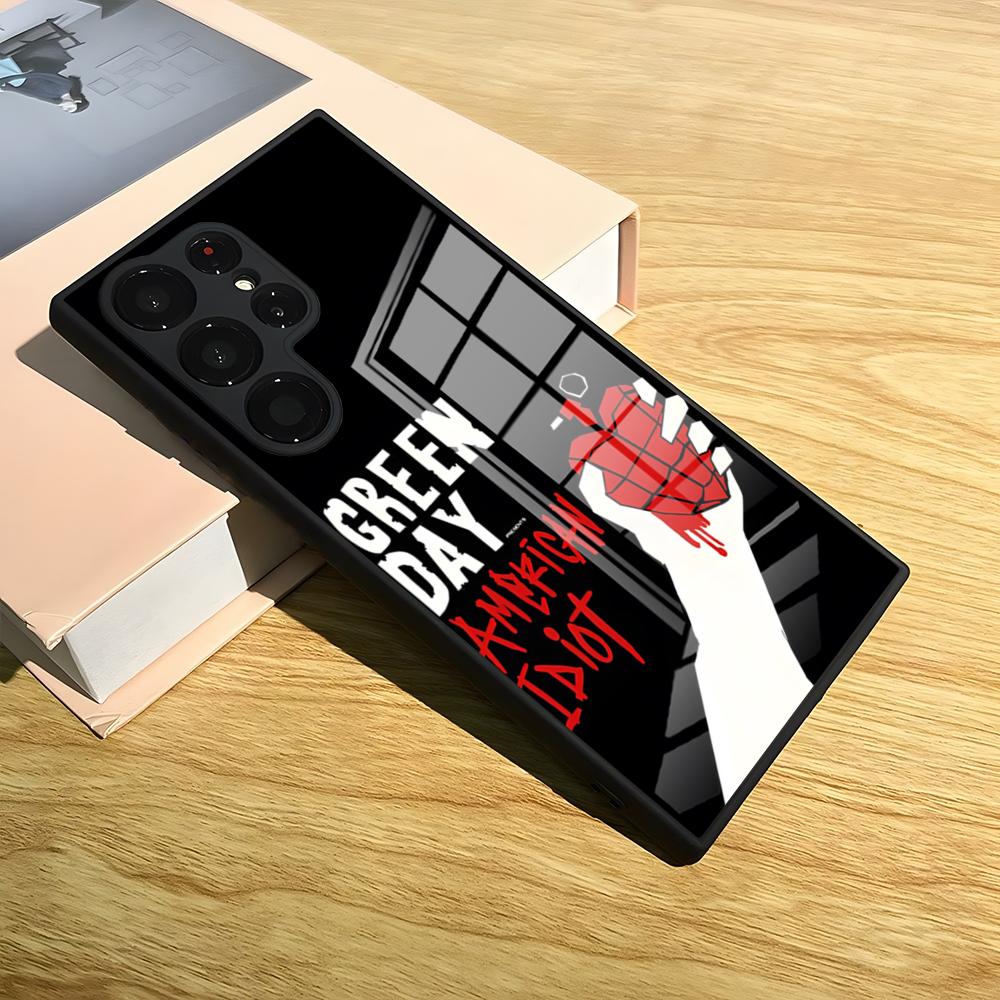 

G-Green Day Band Phone Case For S25 Ultra Samsung S26 S24 Fe S22 S20 S23 21 Plus A54 A34 A53 A16 Glass Cover Samsung s23fe