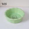 Comfortable Cat Feeding Bowl Ceramic Bowl, Round Food Easy To Clean, Durable Pet Feeder Non-Slip Weighted for Cats And Small Dogs Black Chin
