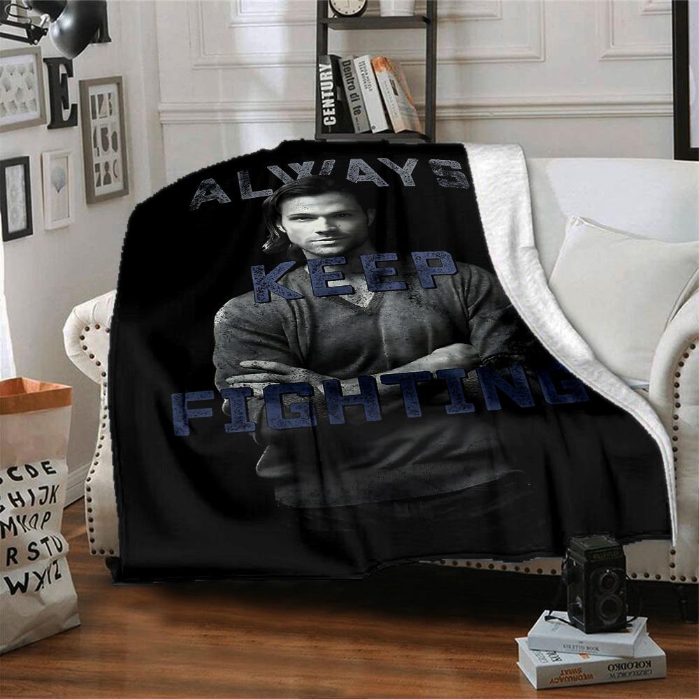 1pc ALWAYS KEEP FIGHTING Soft Flannel All-Season Throw for Home, Office, Outdoor UseDurable Comfort  100554