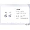 Women Inlaid Shining Zircon Double Zirconia Sterling Silver Pin Geometric Fashion Earrings