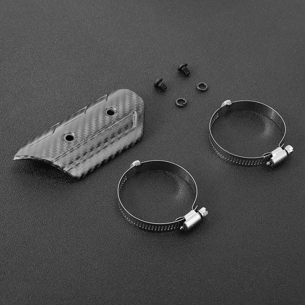 Dry Carbon Fiber Exhaust MidPipe Universal Heat Shield Kit Cover Fit for Kawasaki