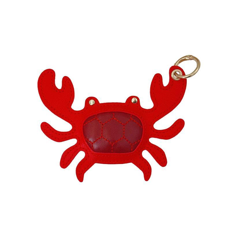 Stilvoller Pu-Leder Sommer Strandstil Schlüsselanhänger Meeresbewohner Taschenanhänger Hummer Krabbe Tasche Zubehör