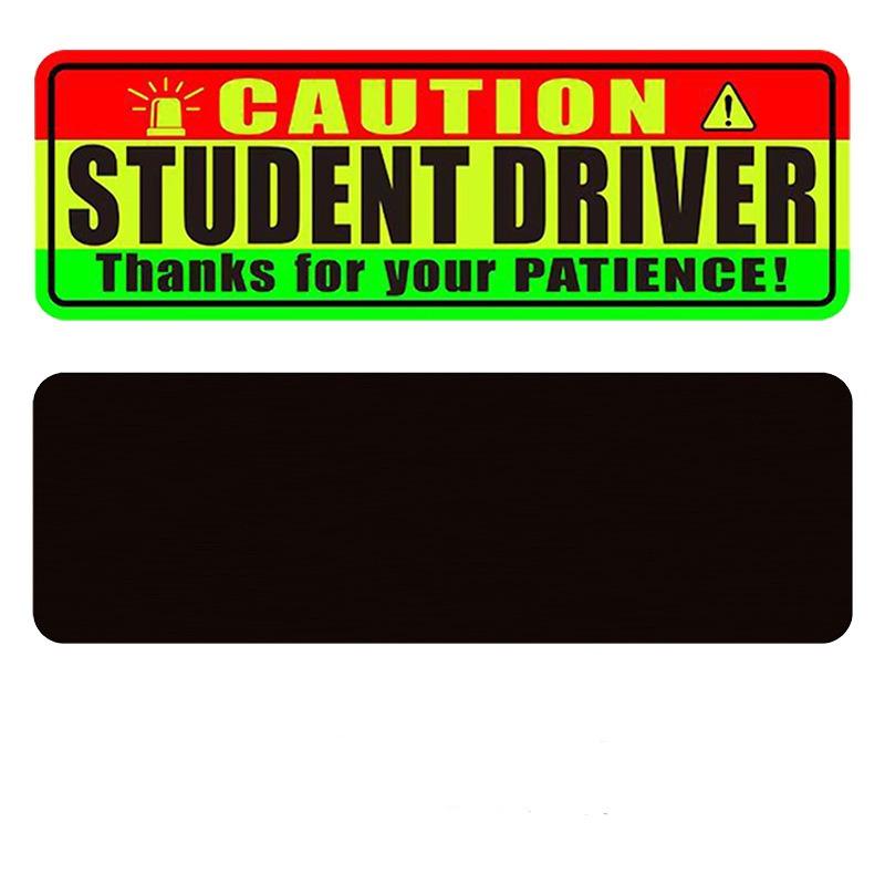Novice Intern Driver Car Sticker Magnetic Reflective Sticker Popular New+river Novice Car Sticker