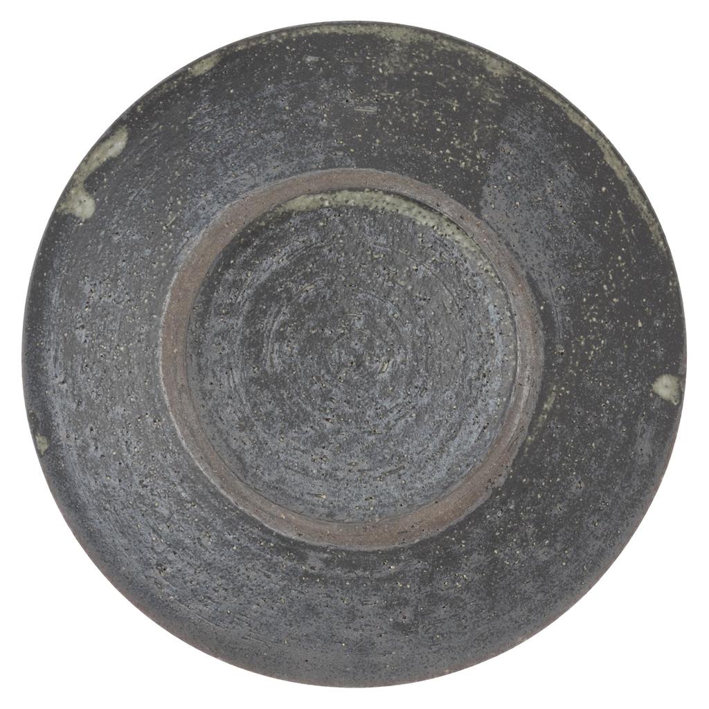 Marui Seito Shigaraki Ware Hechimon Plate, Approx. 15cm Diameter, Kuroiso Black, MR-3-4201