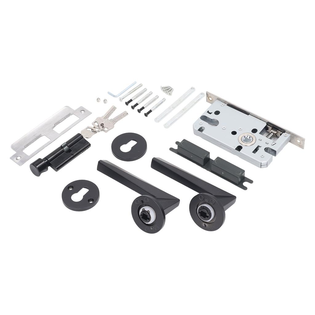 Home Bedroom Lock Handle Professional Aluminum Alloy Bathroom Interior Door Lever Handle with Keys
