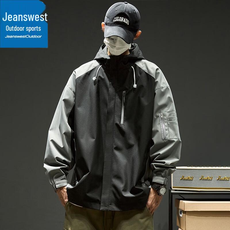 

Jeanswest Men s Hooded Outdoor Windbreaker Jacket 3XL