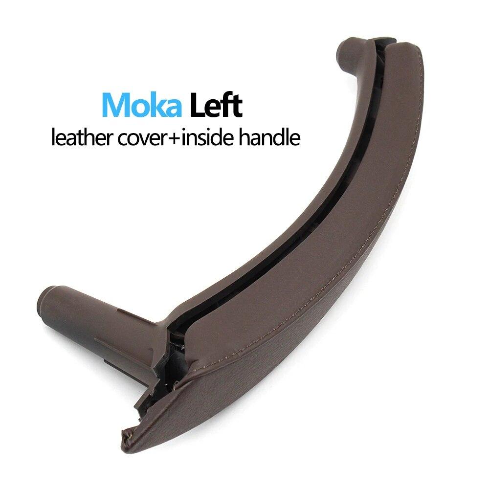 LHD RHD Interior Passenger Doors Pull Handle with Leather Outer Cover For BMW X5 X6 E70 E71 E72