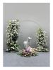 Round Balloon Arch Stand for Outdoor Wedding Celebrations - Wrought Iron Ring Decoration in Stock