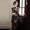 Sleeveless national style new Chinese long cheongsam improved young 1011 new women's high-end retro dress summer
