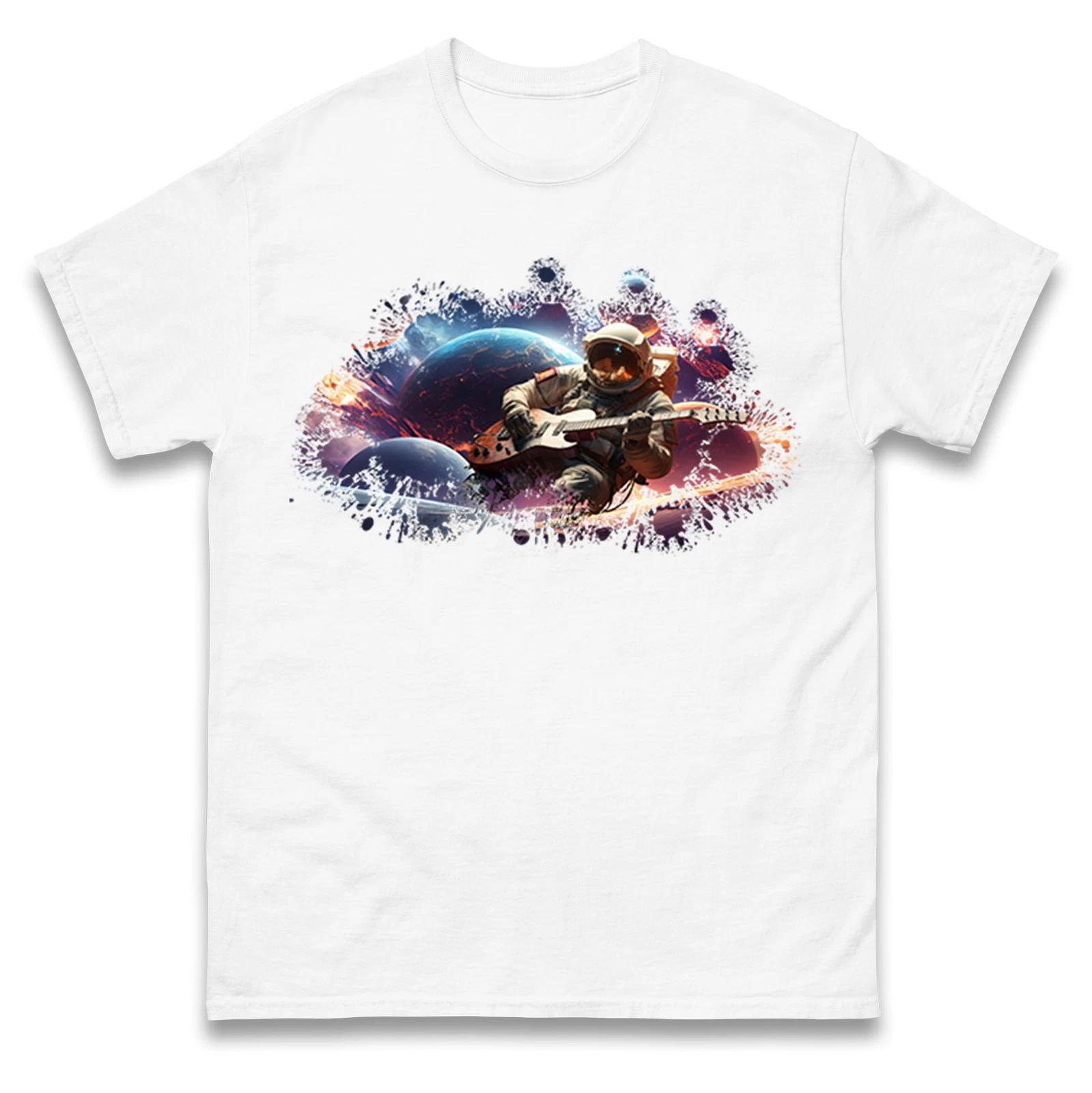 An Astronaut Playing Guitar T-Shirt, Space Rock Mens T shirt, Astronaut musician S