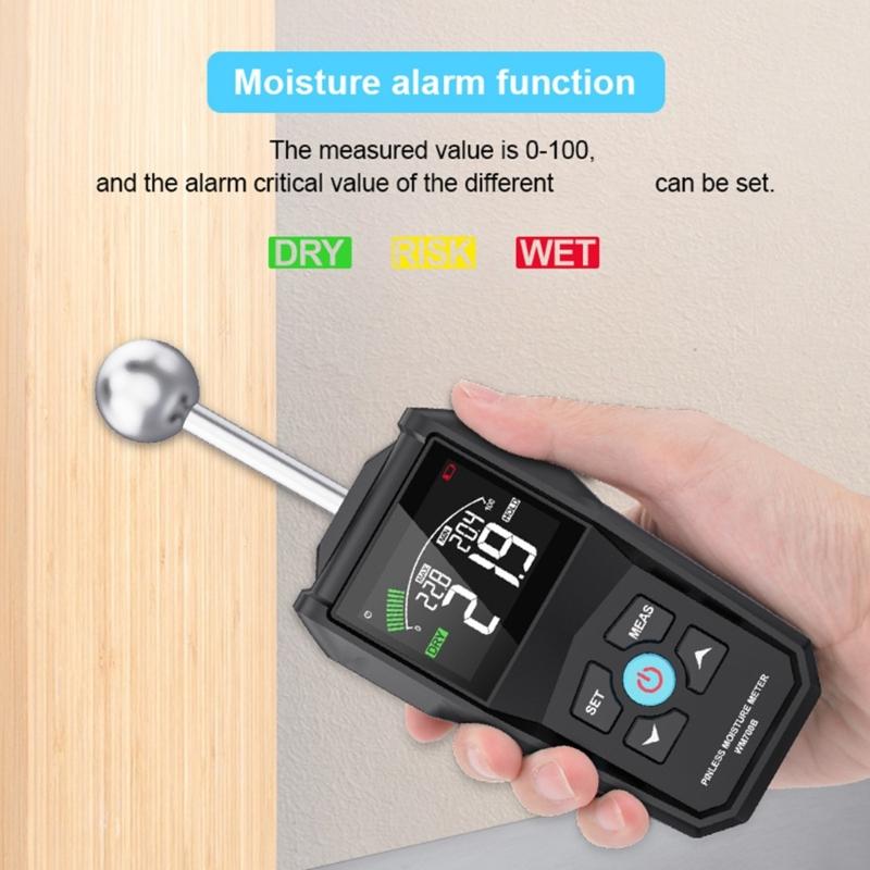 NonInvasive Humidity Detectors Moisture Meter Analyzers For Wood Surfaces Wall Masonry Featuring Auto Calibration