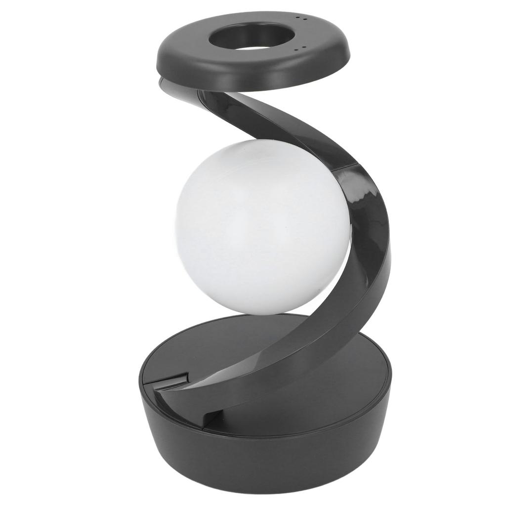 Modern Spiral Bedside Lamp Innovative 3D Visual Levitation Ball LED Table Lamp for Bedroom Living Room Office Grey