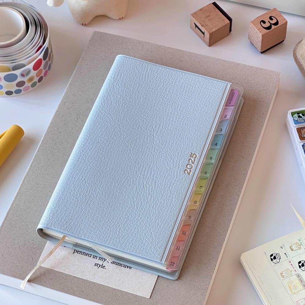 Leather 2025 Schedule Notebook Portable Diary Notebook New Memo  2025 Planner