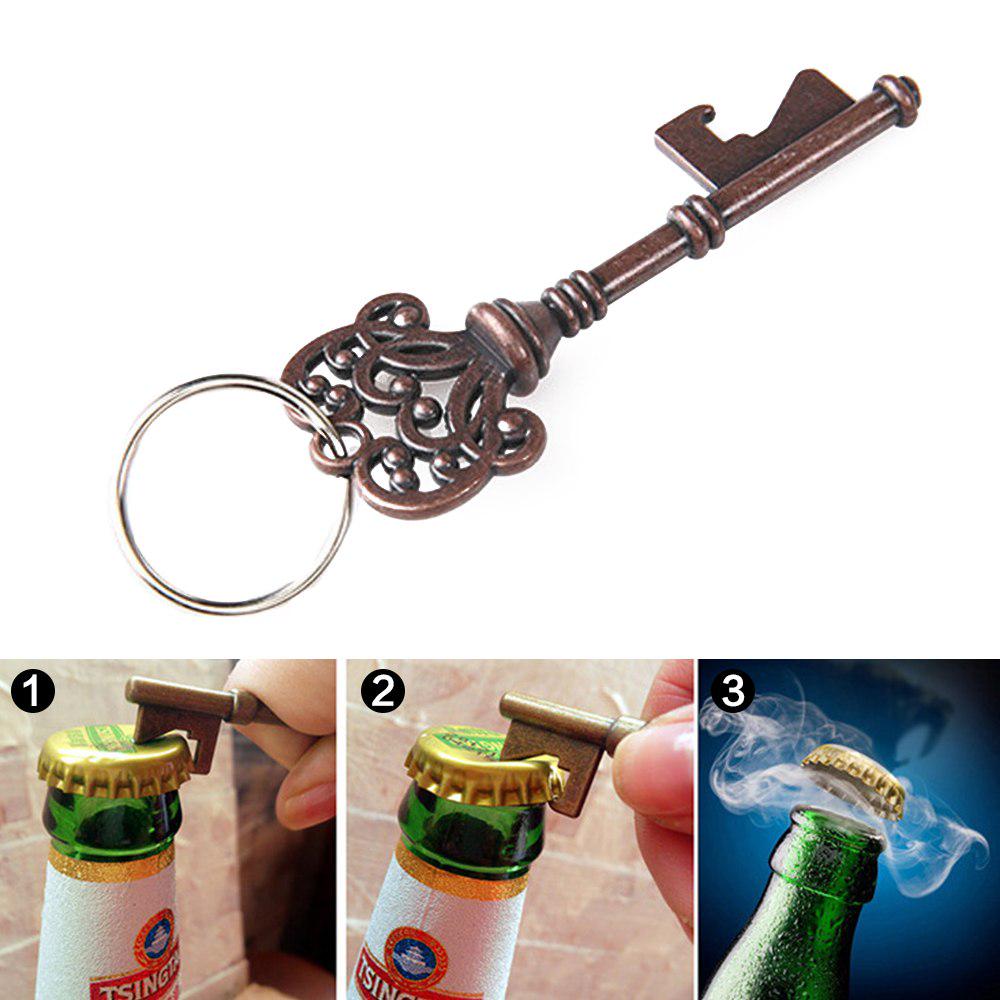 Mentální tvar klíče Otvírák na láhve Přenosný bronzový/stříbrný přívěsek na klíče Otvírák na pivo Barware Kuchyňské pomůcky