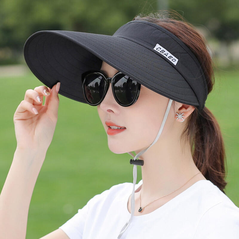 Large Brim Women s Sunshade Sun Cap UV Protection Hat black