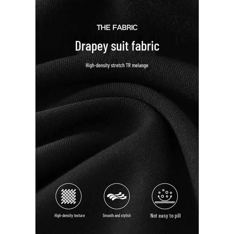 Tluoman Women's Black Straight-Leg Suit Pants