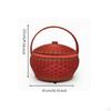 Basket with Lid Handwoven Handle Woven Organizer for Gift Presenters, Brides,