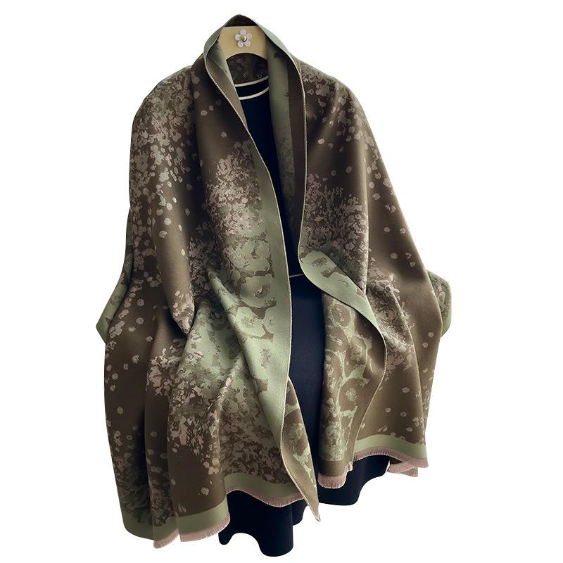 Autumn And Winter Leopard Print Fashion Long Scarf Scarf Women'S High-End Shawl With High-End Cape