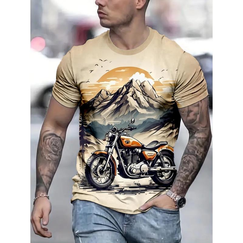Fashion Printed Men s Top Loose Simple Short Sleeve Comfortable T-Shirts Men’s XS